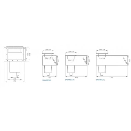 plan skimmer inox