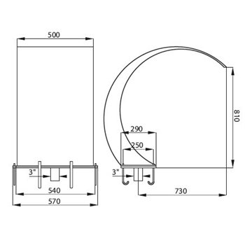 Cascade inox piscine Moon 500