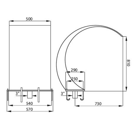 Cascade inox piscine Moon 500