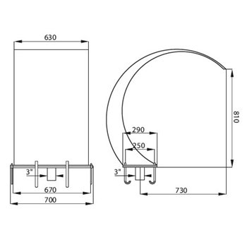 Cascade inox piscine Moon 630