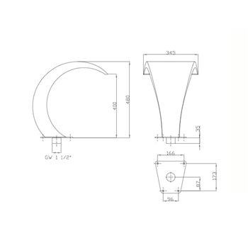 plan cascade bali en inox pour piscine