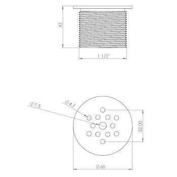 plan buse de massage en inox pour spa