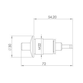 plan bouton pneumatique en inox