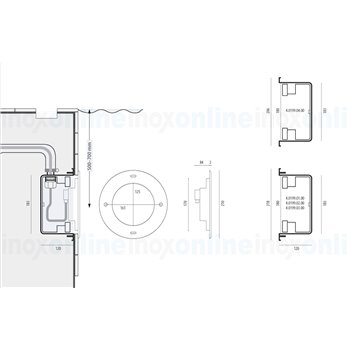 plan boîtier d'encastrement projecteur led piscine