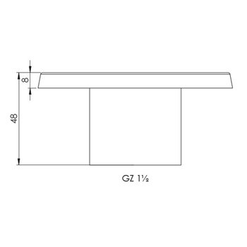 Plan buse de massage inox 1½"
Stainless steel massage inflow nozzle 1½"