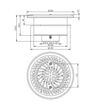 BUSE D'ASPIRATION PLATE INOX