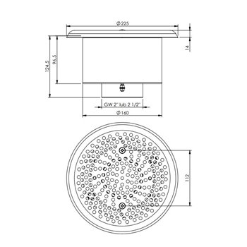 BUSE D'ASPIRATION PLATE INOX