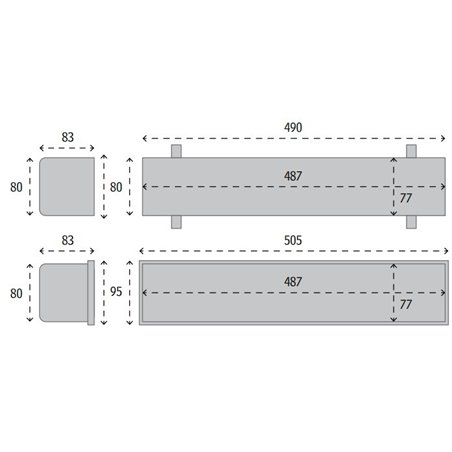 BOÎTIER D'ENCASTREMENT POUR PROJECTEUR LED LINEAIRE 502