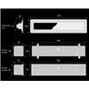 BOÎTIER D'ENCASTREMENT POUR PROJECTEUR LED LINEAIRE 502