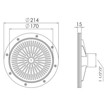 plan refoulement de fond inox piscine