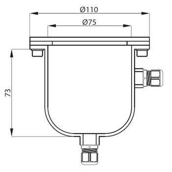 plan boîte de dérivation en inox carré