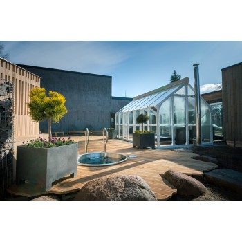 BAIN NORDIQUE/BAIN FROID INOX AVEC BANQUETTE