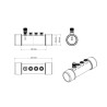 Collecteur d'injection 4x 1/4"