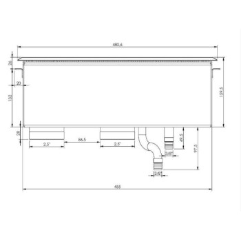 Nage à contre courant rectangulaire piezo