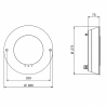 plan projecteur inox rond